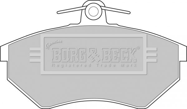 BORG & BECK stabdžių trinkelių rinkinys, diskinis stabdys BBP1406